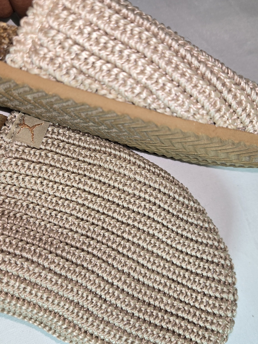 Danskin Neutral Beige Woven Slip-On Shoe - Picture 5 of 7